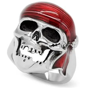 Rings Green CJ165TK Wholesale Stainless Steel Pirate Skull Ring Rings Green CJ165TK Wholesale Stainless Steel Pirate Skull Ring