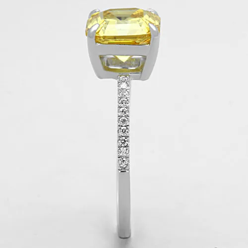 Rings Green CJ175 Wholesale Womens 925 Sterling Silver Rhodium Cubic Topaz Square Ring Rings Green CJ175 Wholesale Womens 925 Sterling Silver Rhodium Cubic Topaz Square Ring