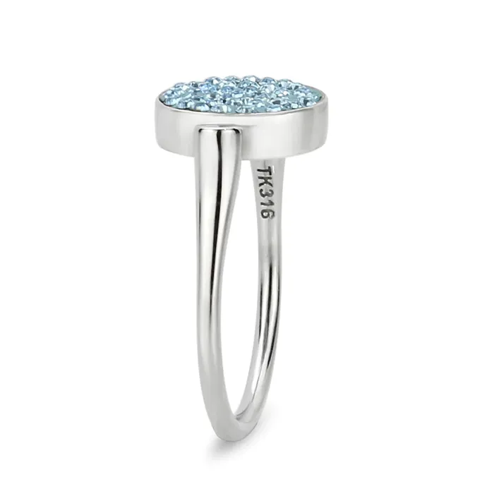 Rings Green CJ385403 Wholesale Womens Stainless Steel Top Grade Crystal Round Sea Blue Ring Rings Green CJ385403 Wholesale Womens Stainless Steel Top Grade Crystal Round Sea Blue Ring