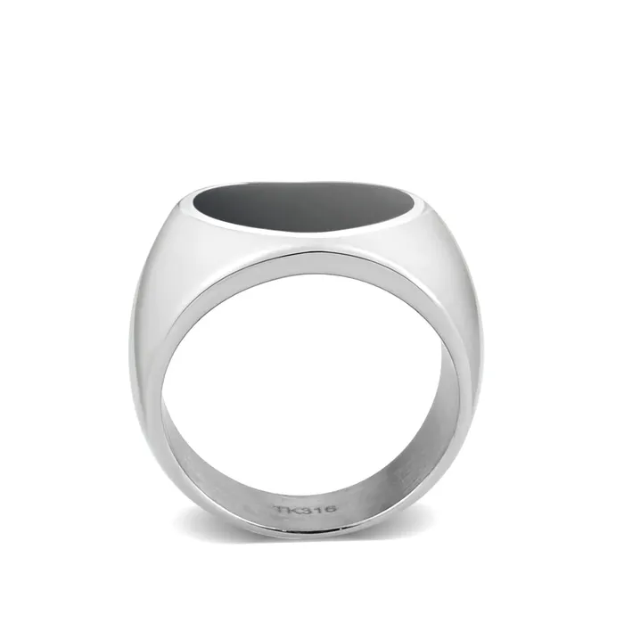 Rings Green CJ3882 Wholesale Womens Stainless Steel Epoxy Jet Black Heart Ring Rings Green CJ3882 Wholesale Womens Stainless Steel Epoxy Jet Black Heart Ring