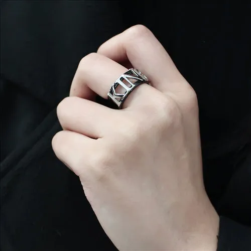 Rings Green CJE3583 Wholesale Stainless Steel TwoTone IP Black King Ring Rings Green CJE3583 Wholesale Stainless Steel TwoTone IP Black King Ring