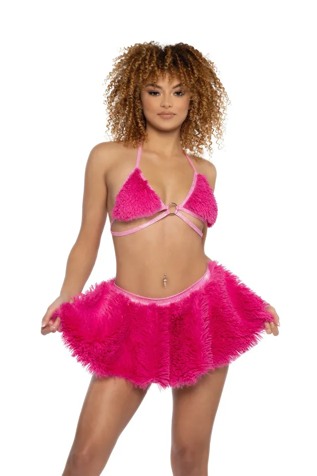 Rings JValentine Inc JR148 Faux Fur Circle Skirt