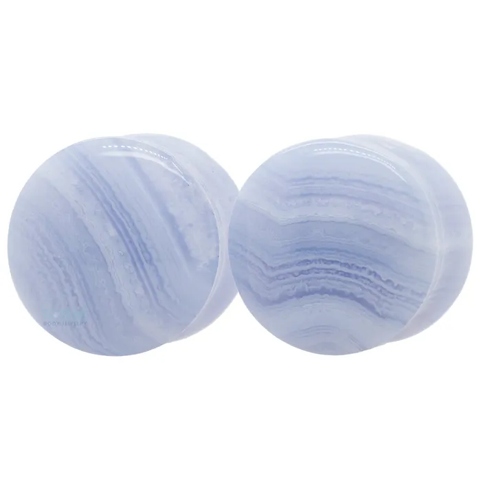 Rings Oracle Body Jewelry Stone Plugs Blue Lace Agate