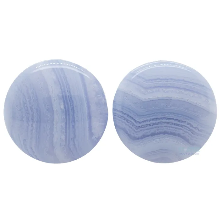 Rings Oracle Body Jewelry Stone Plugs Blue Lace Agate