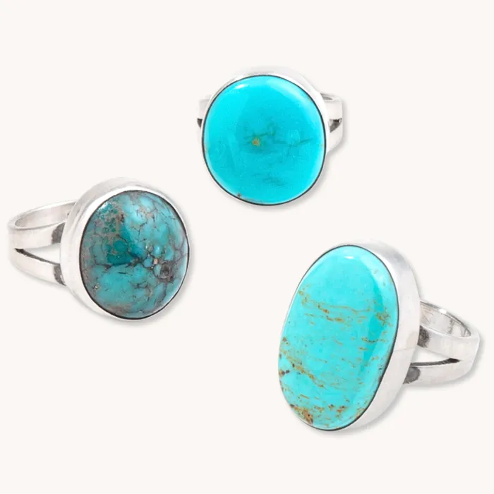 Rings Radiante Mystery Turquoise Ring Turquoise Skies