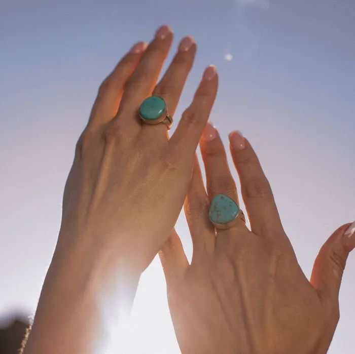 Rings Radiante Mystery Turquoise Ring Turquoise Skies