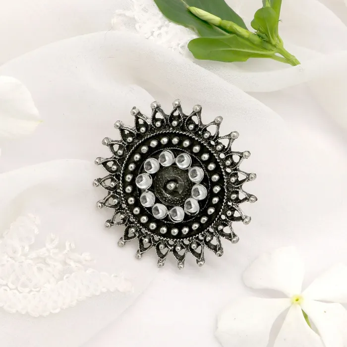 Rings Teejh Lavanya Silver Oxidized Ring