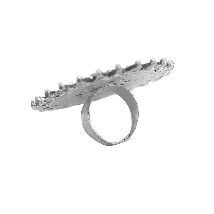 Rings Teejh Lavanya Silver Oxidized Ring Rings Teejh Lavanya Silver Oxidized Ring