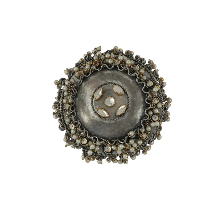 Rings Teejh Teejh Aajita Silver Oxidised Ring Rings Teejh Teejh Aajita Silver Oxidised Ring