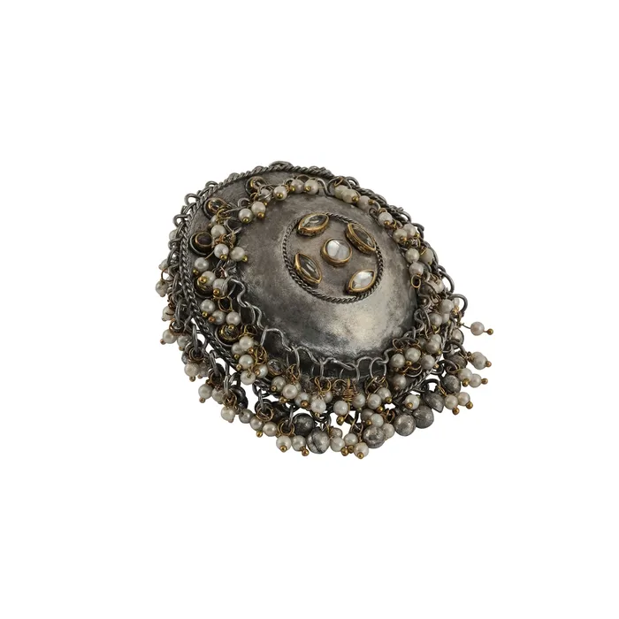 Rings Teejh Teejh Aajita Silver Oxidised Ring Rings Teejh Teejh Aajita Silver Oxidised Ring