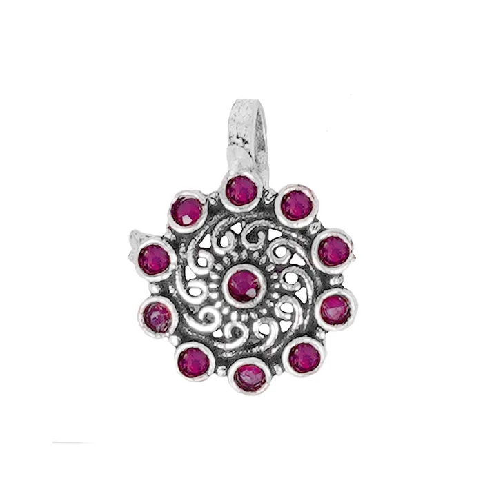 Rings Teejh Teejh Soumya Red Stone Nose Pin Rings Teejh Teejh Soumya Red Stone Nose Pin