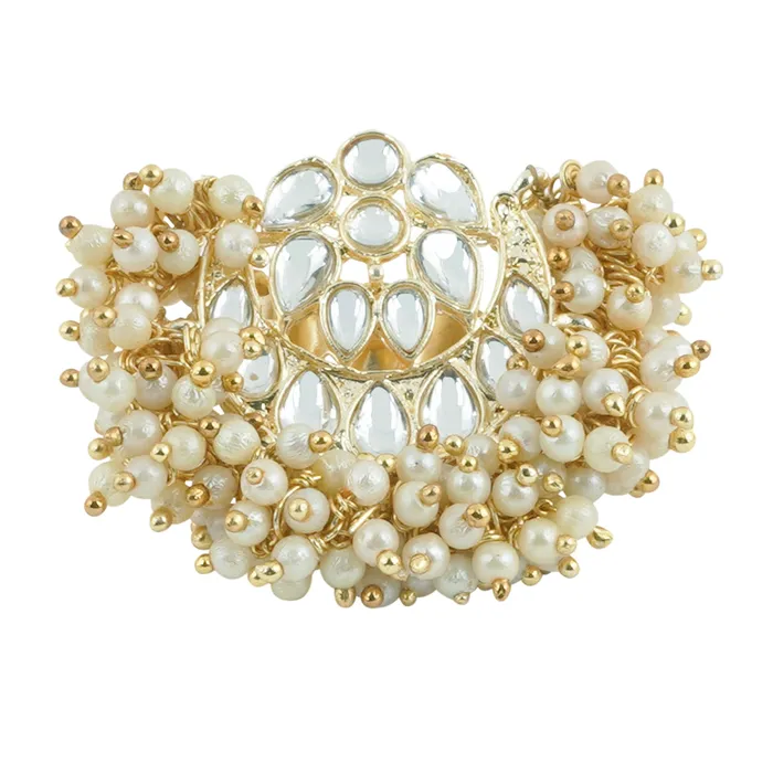 Rings Teejh Ushika Pearl and Polki Ring Teejh Rings Teejh Ushika Pearl and Polki Ring Teejh