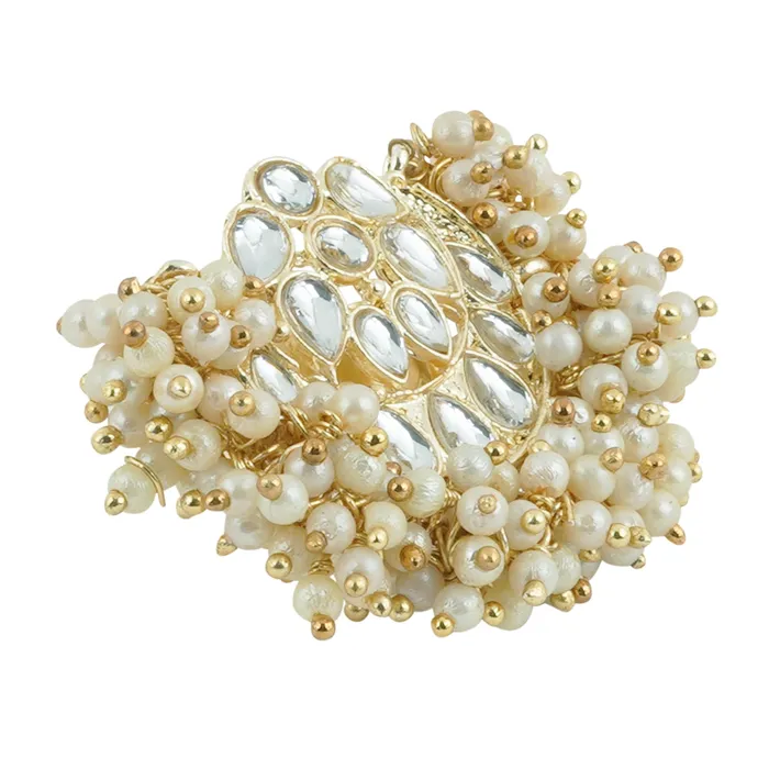 Rings Teejh Ushika Pearl and Polki Ring Teejh Rings Teejh Ushika Pearl and Polki Ring Teejh