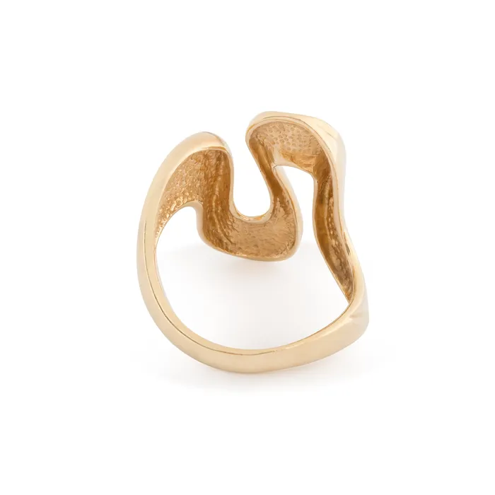 Rings Vintage Abstract Wavy 10k Gold Ring