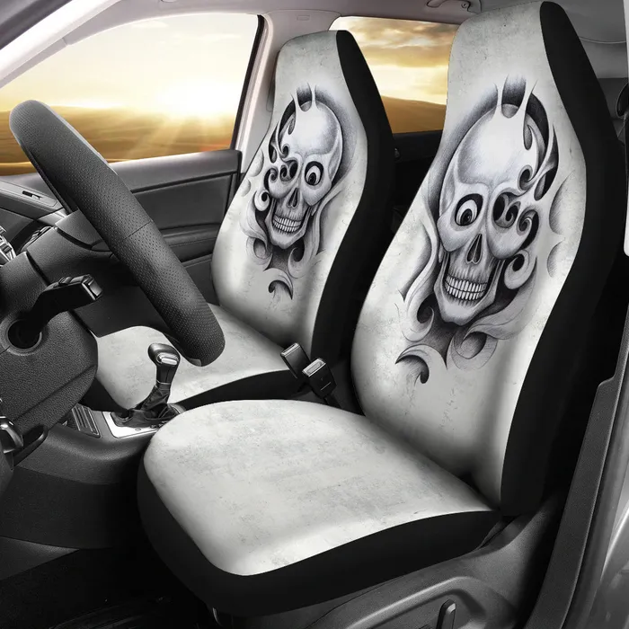 Rings Zapps Clothing Dizzy Skull Car Seat Cover