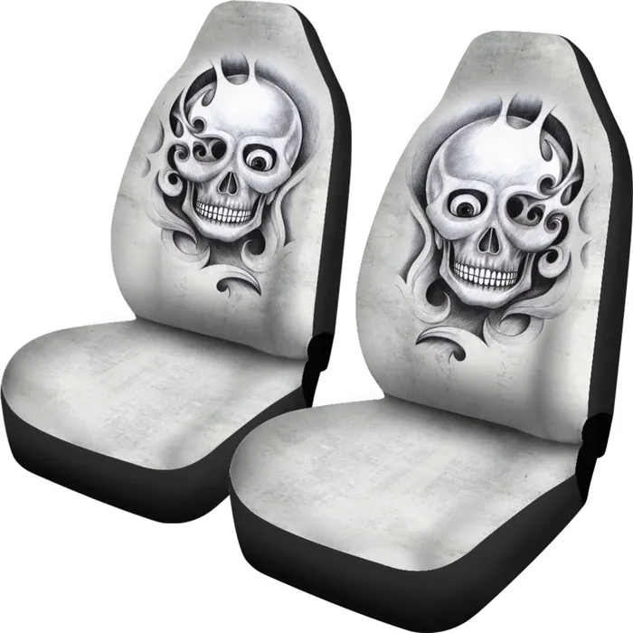 Rings Zapps Clothing Dizzy Skull Car Seat Cover