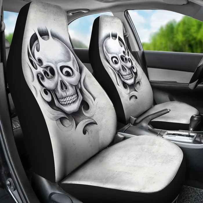 Rings Zapps Clothing Dizzy Skull Car Seat Cover
