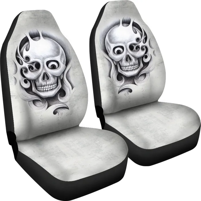 Rings Zapps Clothing Dizzy Skull Car Seat Cover