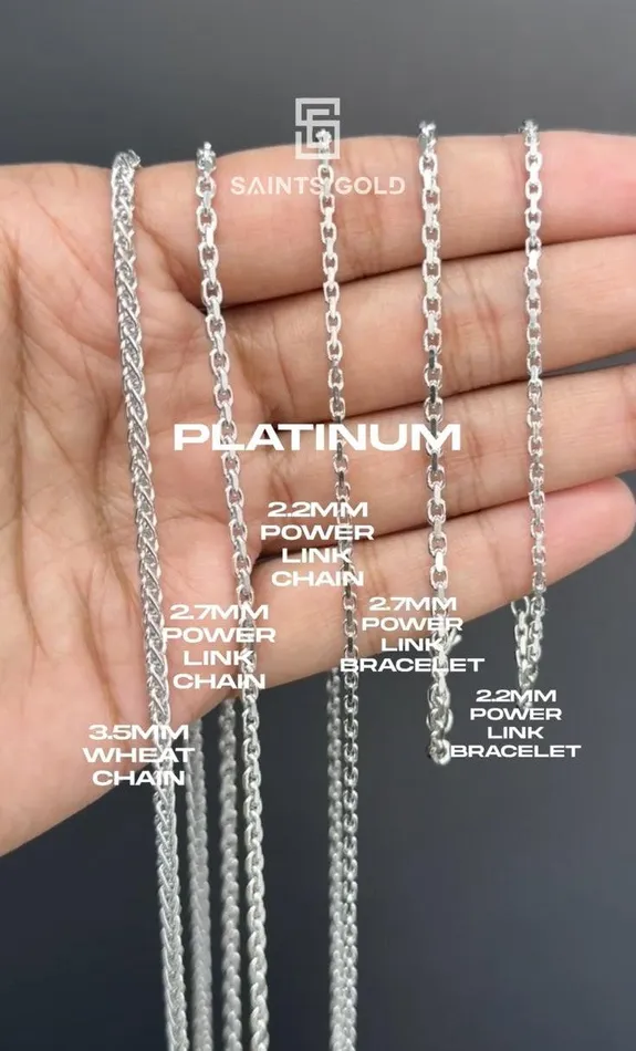 Saints Gold Co Bracelets 27MM New Power Link Bracelet Platinum 950