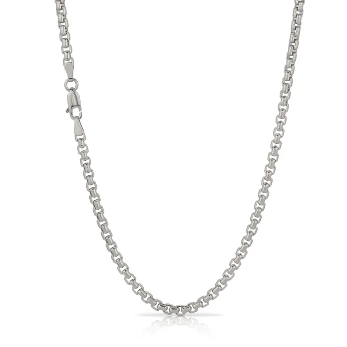 Saints Gold Necklaces 33MM Rounded Box Chain Saints Gold Necklaces 33MM Rounded Box Chain