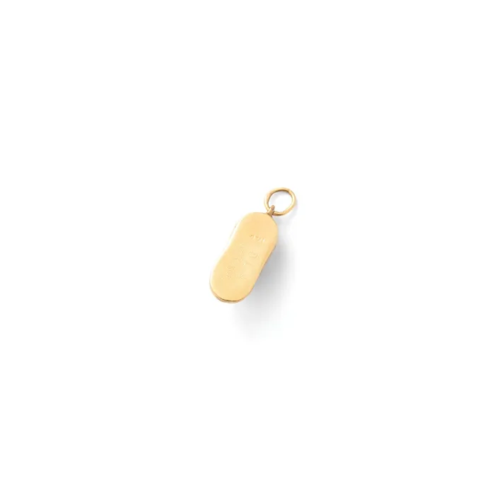 Sapphire and 14k Gold Baby Shoe Charm Vintage Necklaces