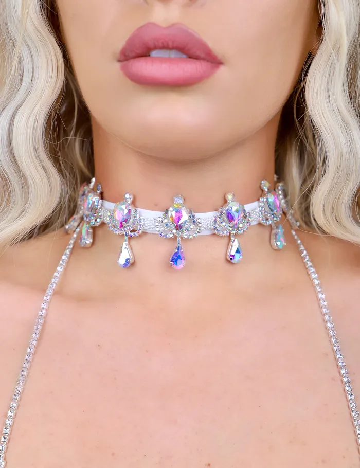 Silver Crystal Carnival Necklace THE LUMI SHOP Necklaces