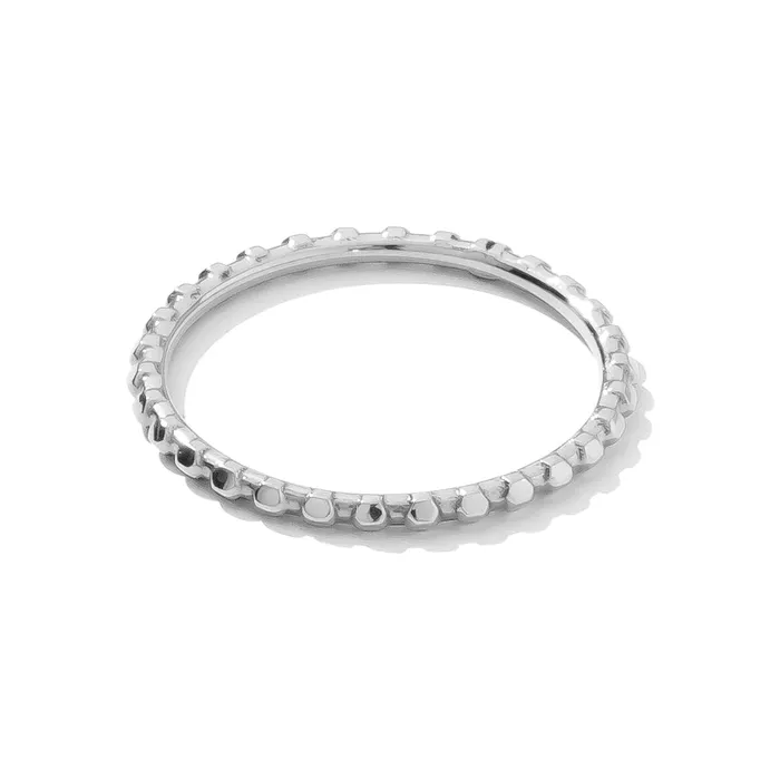 Simple Dots Faceted Ring in Gold Tawapa Rings