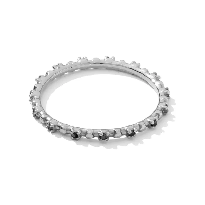 Simple Dots Faceted Ring in Gold with Gemstones Tawapa Rings