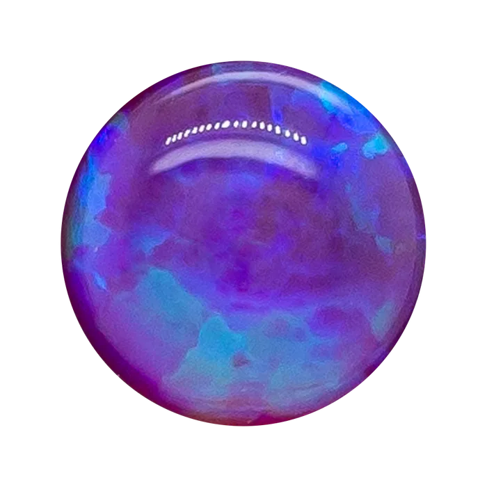 Single Gem Plugs Eyelets with Opal Cabochon Purple Opal Anatometal Rings