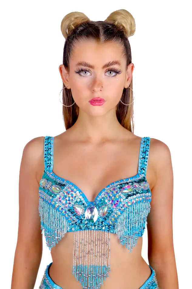 Sky Meadow Carnival Bra Top THE LUMI SHOP Earrings