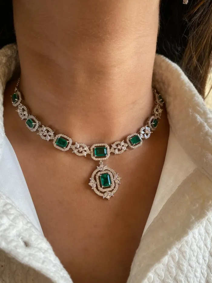 Stacy Pendant Fall Diamond Set Attrangi Necklaces
