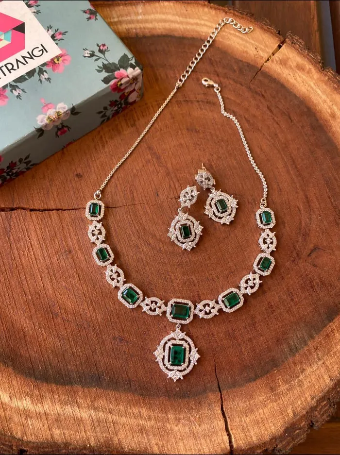 Stacy Pendant Fall Diamond Set Attrangi Necklaces