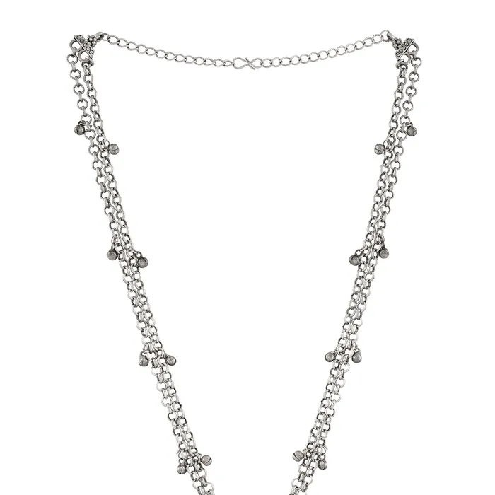 Teejh Anaira Silver Grey Necklace Teejh Necklaces