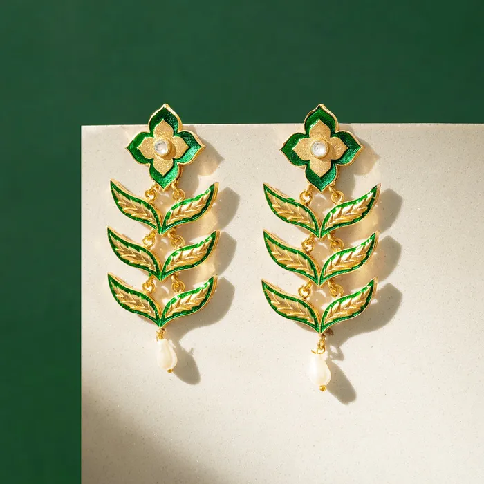 Teejh Earrings Not So Sati Savitri Green Truck Art Earrings