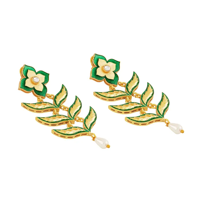 Teejh Earrings Not So Sati Savitri Green Truck Art Earrings