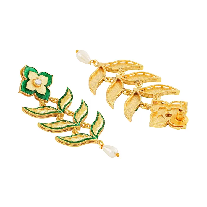 Teejh Earrings Not So Sati Savitri Green Truck Art Earrings