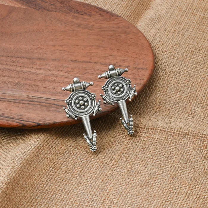 Teejh Earrings Teejh Snehal Silver Oxidised Earrings