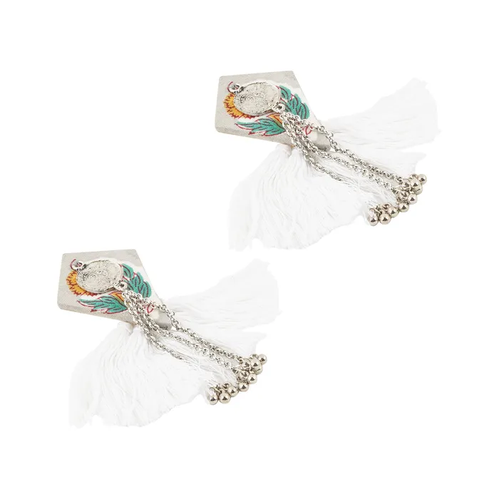 Teejh Earrings Teejh Vallari Grey Tassel Earring Teejh Earrings Teejh Vallari Grey Tassel Earring