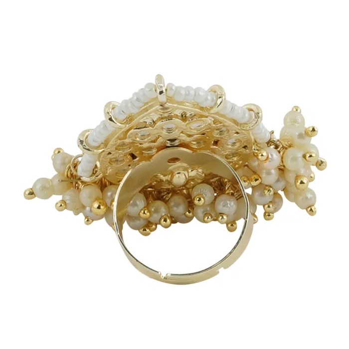 Teejh Rings Teejh Rachana Pearl and Polki Ring Teejh Rings Teejh Rachana Pearl and Polki Ring