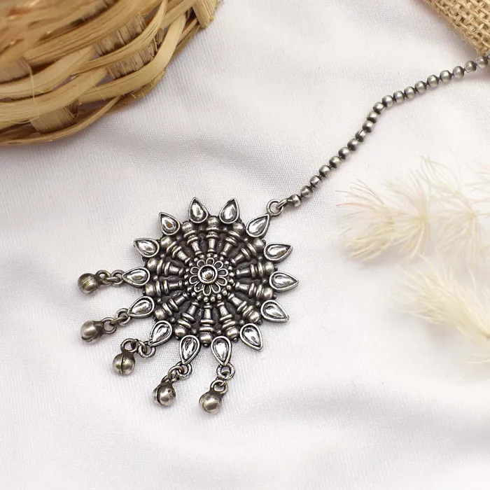 Teejh Rings Teejh Tarini Silver Oxidised Maang Tika