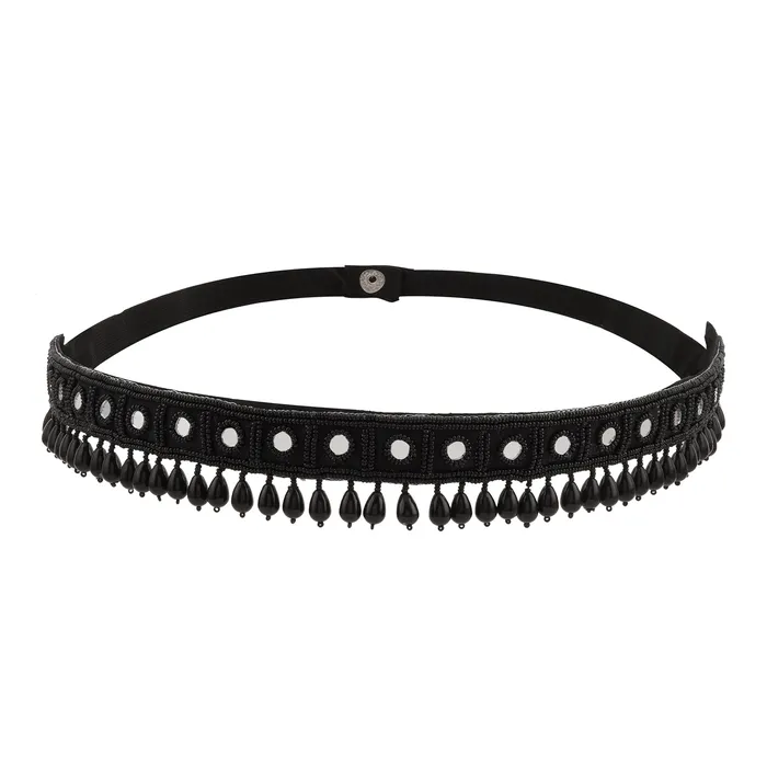 Teejh Rings Teejh Zivah Bead Mirror Black Belt