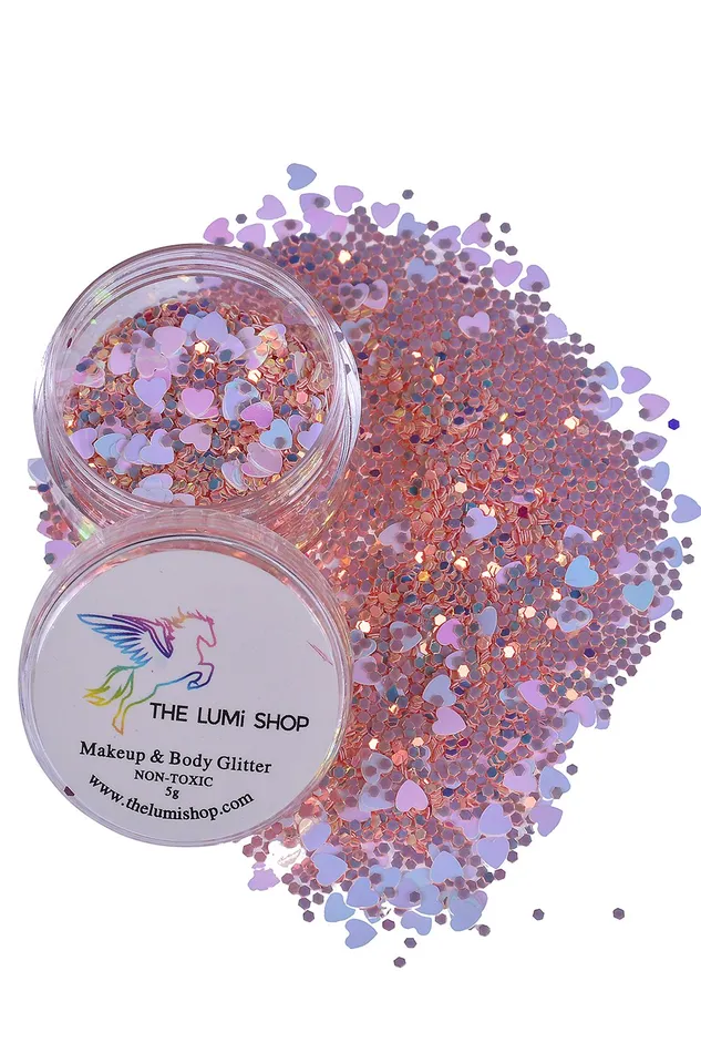 THE LUMi SHOP Earrings High Quality Handmixed Festival Makeup Glitters Face Hair Body Barbie Pink