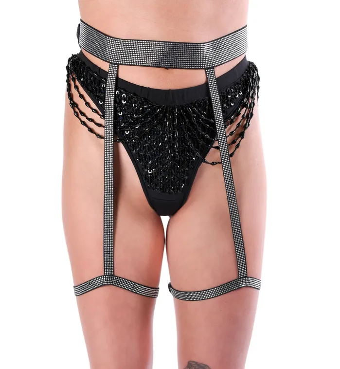 THE LUMI SHOP Glam Girl Rhinestone Leg Harness Earrings