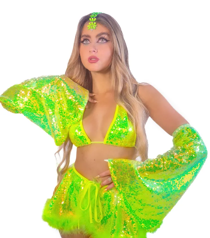 THE LUMI SHOP Neon Fairy Aura Arm Sleeves Earrings