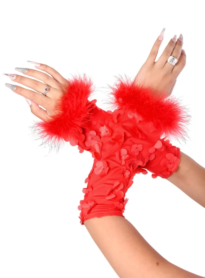 THE LUMI SHOP Rings Cherry Blossom 3D Fuzzy Sleeves