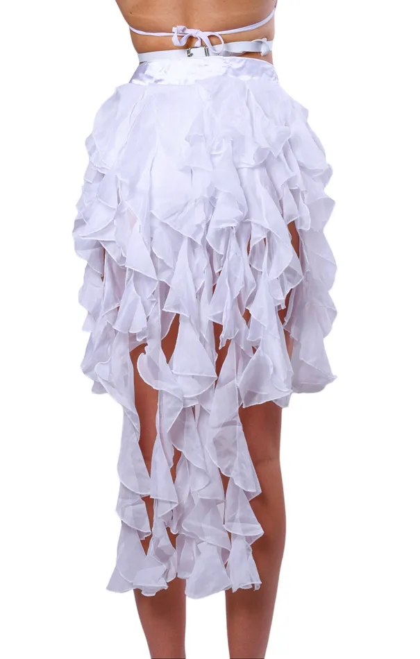 THE LUMI SHOP Rings Pearl White Long Wrap Skirt