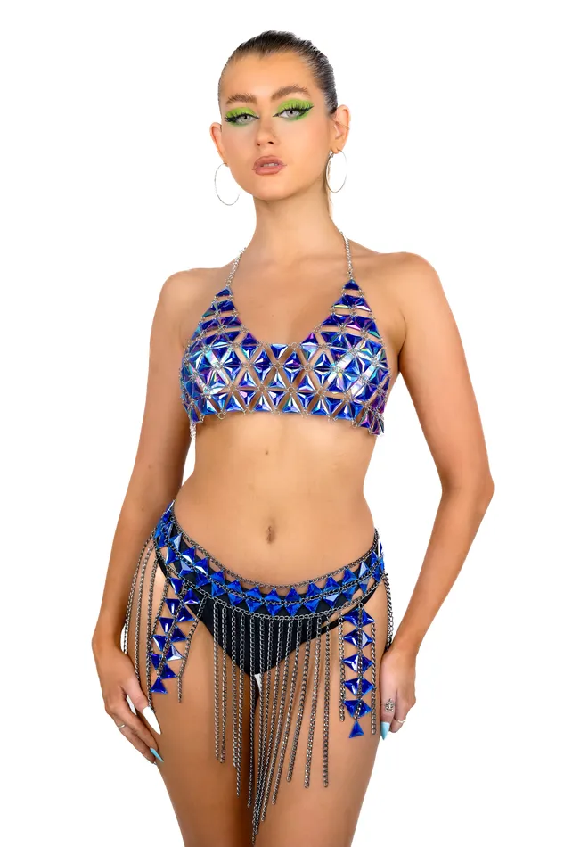 THE LUMI SHOP Royal Blue Pyramid Jewelry Top Rings