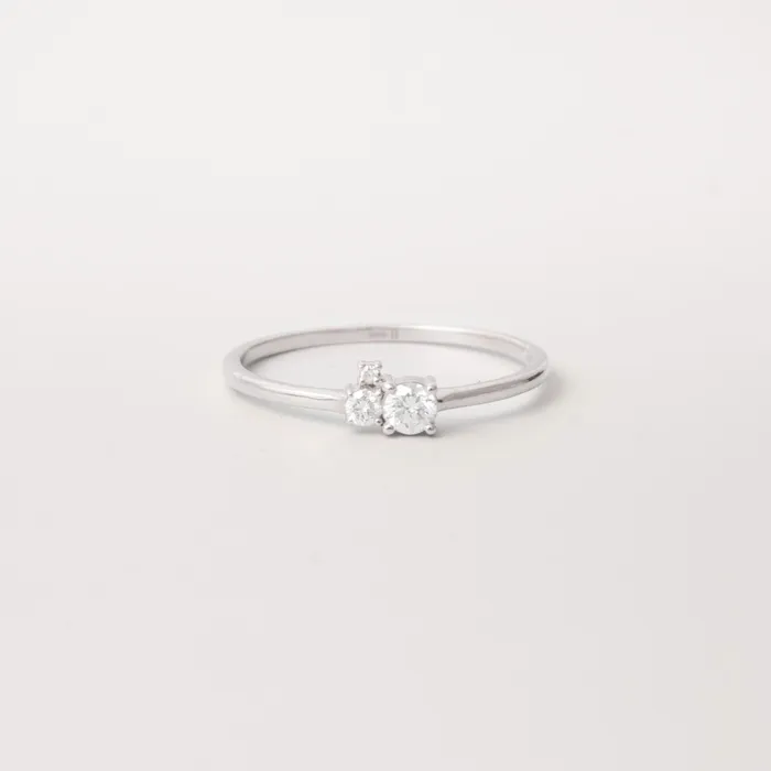 the trio engagement ring solid gold fejn PWD Rings
