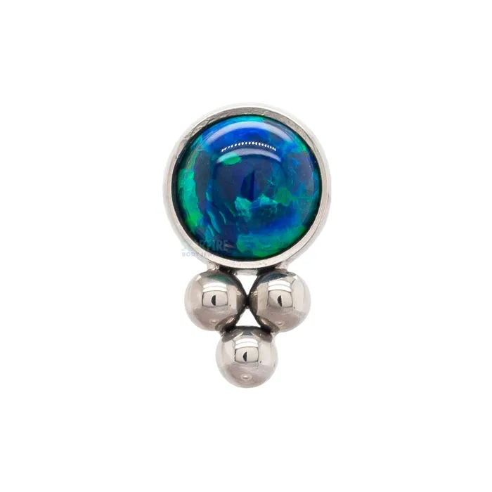 threadless 11HT3 Haute Couture Opal Bezel Pin LeRoi Earrings