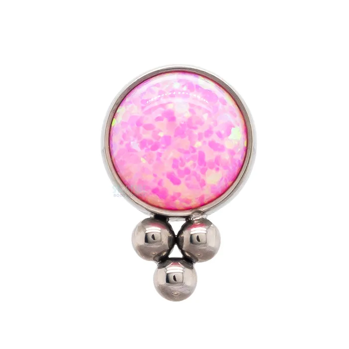 threadless 11HT3 Haute Couture Opal Bezel Pin LeRoi Earrings